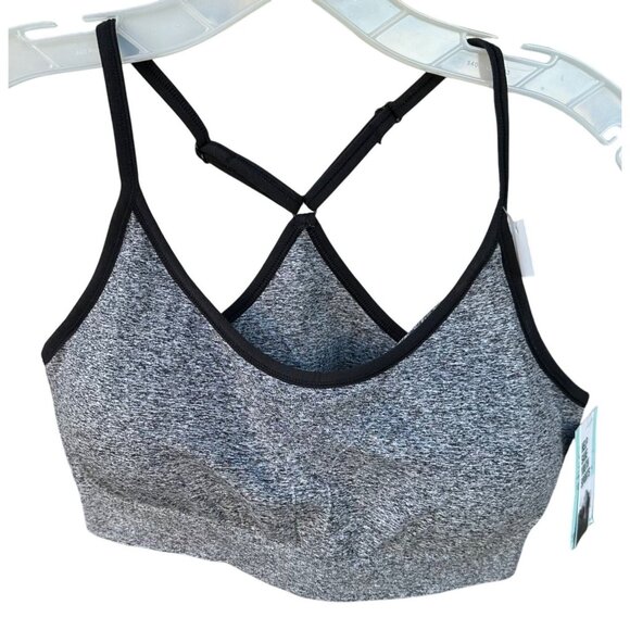 DSG Other - DSG Womens Low Support Sports Bra XL Heather Gray & Black Nylon/Spandex 32 in